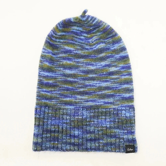 New Echo Blue & Green Space Dye Beanie - Picture 1 of 3